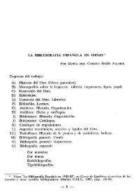 La bibliografía española en 1983-1985