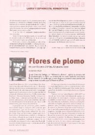'Flores de plomo' de Juan Eduardo Zuñiga, Alfaguara, 1999