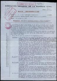 Nota informativa número 355 de la Comandancia de la Guardia Civil de Alicante. Ministerio de Gobernación, 18 de mayo de 1976