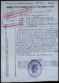 Nota informativa número 378 de la Comandancia de la Guardia Civil de Alicante. Ministerio de Gobernación, 26 de mayo de 1976