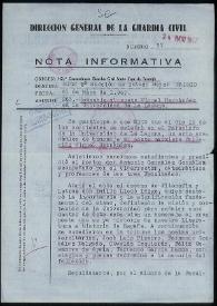 Nota informativa número 97 de la Comandancia de la Guardia Civil de Santa Cruz de Tenerife. Ministerio de Gobernación, 24 de mayo de 1976