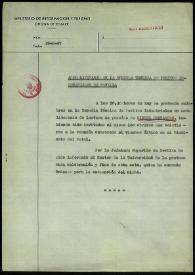 Nota informativa del Gabinete de Enlace sobre el acto literario celebrado en la Escuela Técnica de Peritos Industriales de Sevilla. Ministerio de Información y Turismo, 29 de mayo de 1967