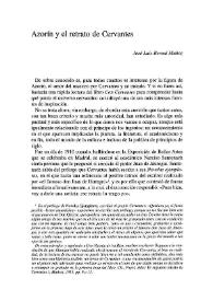 Azorín y el retrato de Cervantes