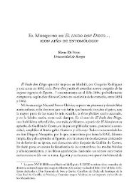El Mosquito de 'El lindo Don Diego...' ¿con afán de entomólogo?