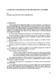 La lengua coloquial en el teatro en la guerra 