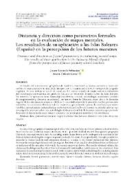 Distancia y dirección como parámetros formales en la evaluación de mapas mentales. Los resultados de su aplicación a las islas Baleares (España) en...