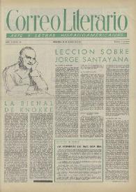 Correo Literario : Arte y Letras Hispanoamericanas. Año III, núm. 58, 15 de octubre de 1952