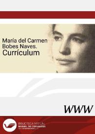 María del Carmen Bobes Naves. Currículum