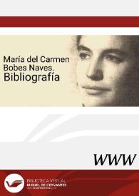María del Carmen Bobes Naves. Bibliografía