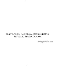El color en la poesía Aleixandrina (estudio semiológico)