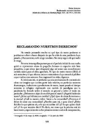 Reclamando nuestros derechos 
