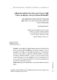 Aplicación del derecho y los casos 'Noara' y 'Jaffa Cakes' (en diálogo con Luís Duarte d’Almeida) 