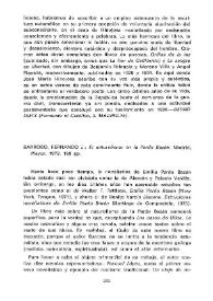 Barroso, Fernando J.: 'El naturalismo en la Pardo Bazán', Madrid, Playor, 1973, 189 pp. [Reseña]