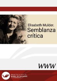 Elisabeth Mulder. Semblanza crítica