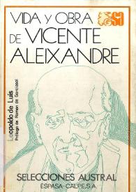 Vida y obra de Vicente Aleixandre