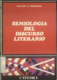 Semiología del discurso literario. Introducción