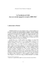 La Constitution de Cadix dans son contexte espagnol et européen (1808-1823)