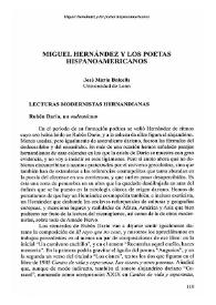 Miguel Hernández y los poetas hispanoamericanos