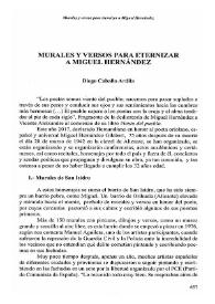 Murales y versos para eternizar a Miguel Hernández