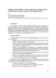 Miguel Hernández: actividades de comprensión y expresión para secundaria y bachillerato