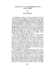 Carlos V y la decadencia de la caballería 