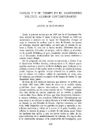 Carlos V y su tiempo en el cancionero político alemán contemporáneo 
