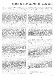 Sobre el llenguatge de Maragall