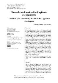 El modelo ideal (no irreal) del legislador que argumenta