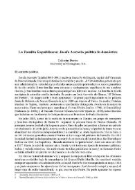 La familia republicana: Josefa Acevedo politiza lo doméstico