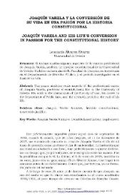 Joaquín Varela y la conversión de su vida en una pasión por la historia constitucional
