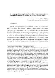El lenguaje estético y la intelectualidad femenina en 'Diario de una residencia en la India' de María Graham (1812)