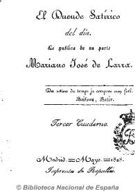 El Duende satírico del día. Cuaderno 3, mayo 1828