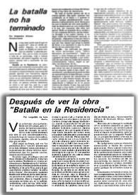 Después de ver la obra 'Batalla en la Residencia' 