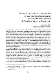 El mundo al revés: la construcción de una narrativa femenina en 'La traición en la amistad' de María de Zayas y Sotomayor