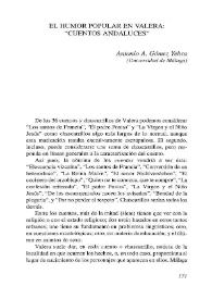El humor popular en Valera: 'Cuentos andaluces'
