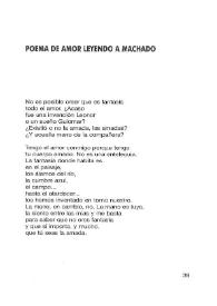 Poema de amor leyendo a Machado 