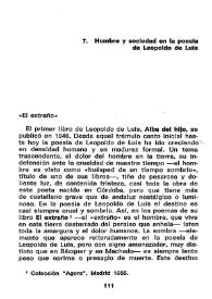 Hombre y sociedad en la poesía de Leopoldo de Luis