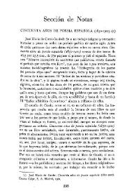 Cincuenta años de poesía española  (1850-1900) (I)