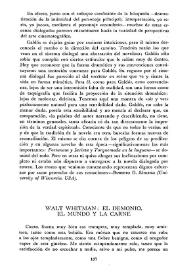 Walt Whitman: el demonio, el mundo y la carne 