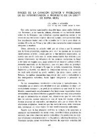 Raíces de la canción sefardí y problemas de su interpretación a propósito de un disco de Sofía Noël