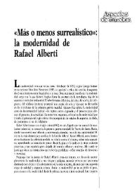 'Más o menos surrealístico': la modernidad de Rafael Alberti  