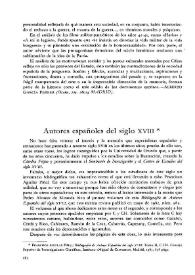 Autores españoles del siglo XVIII 