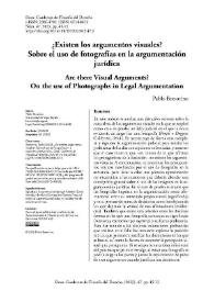 ¿Existen los argumentos visuales? Sobre el uso de fotografías en la argumentación jurídica 