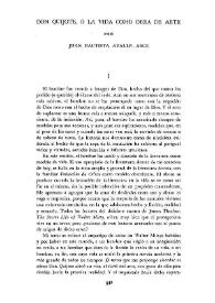 Don Quijote, o la vida como obra de arte 