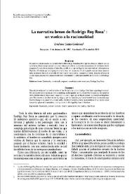 La narrativa breve de Rodrigo Rey Rosa: un vuelco a la racionalidad