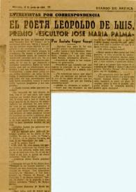  El poeta Leopoldo de Luis, premio 'Escultor José María Palma'