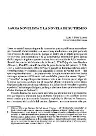 Larra novelista y la novela de su tiempo