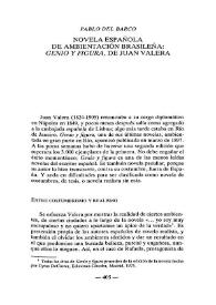 Novela española de ambientación brasileña: 'Genio y figura' de Juan Valera 
