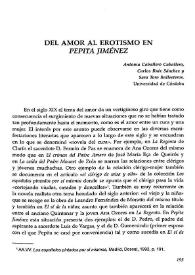 Del amor al erotismo en 'Pepita Jimenez' 