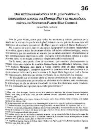 Dos lecturas románticas de don Juan Valera: la estrambótica leyenda del 'Hombre Pez' y la melancólica poética de Nicomedes-Pastor Díaz Corbellé